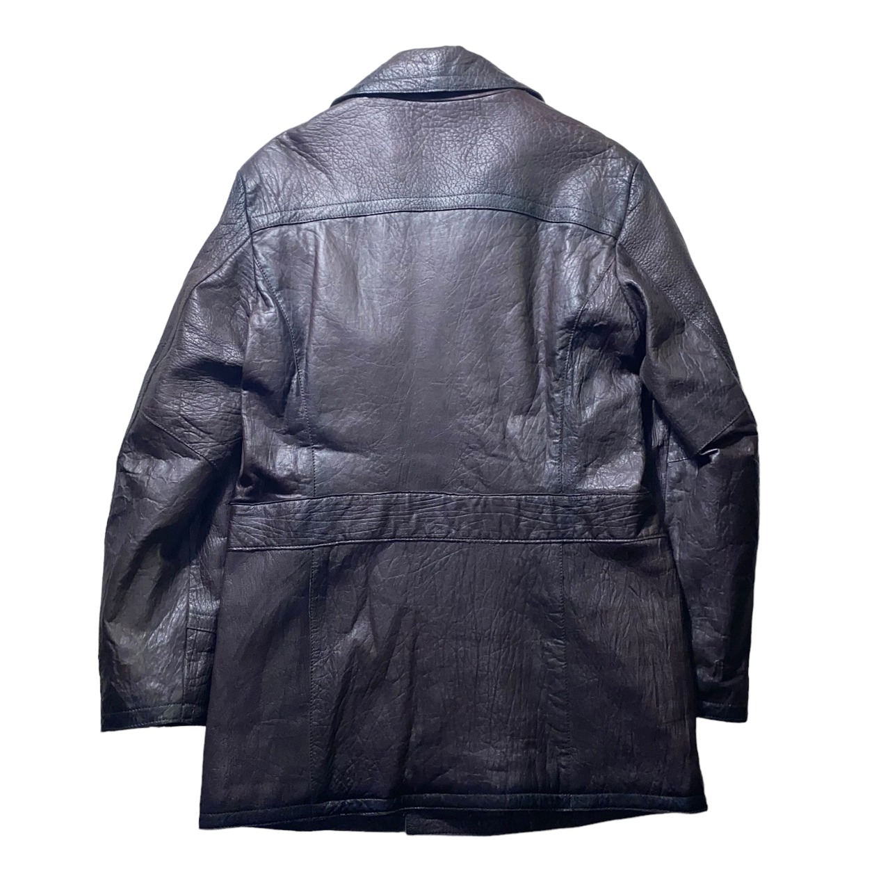 vintage ARMANI JEANS leather half coat