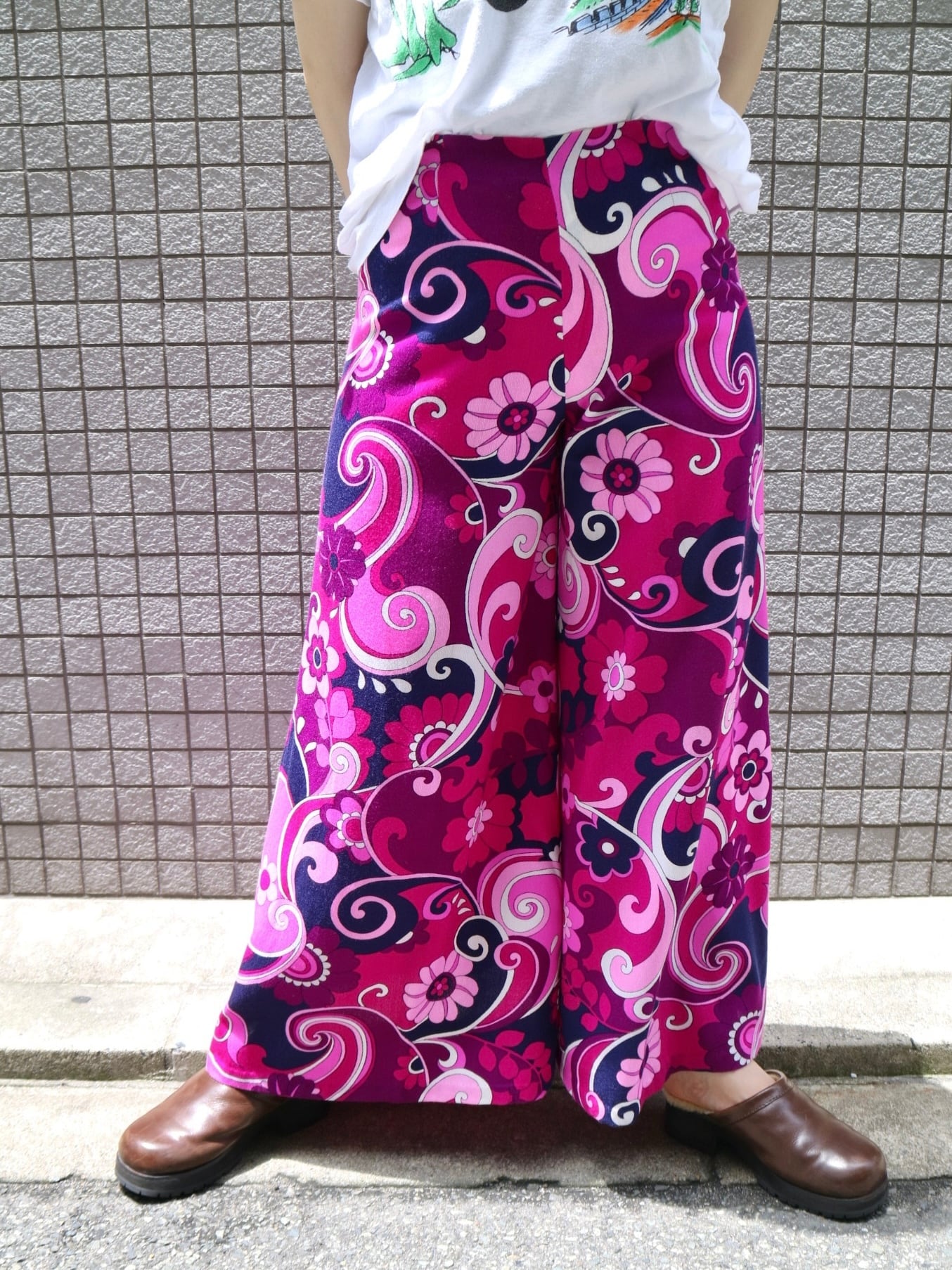 psychedelic wide pants 【1501】