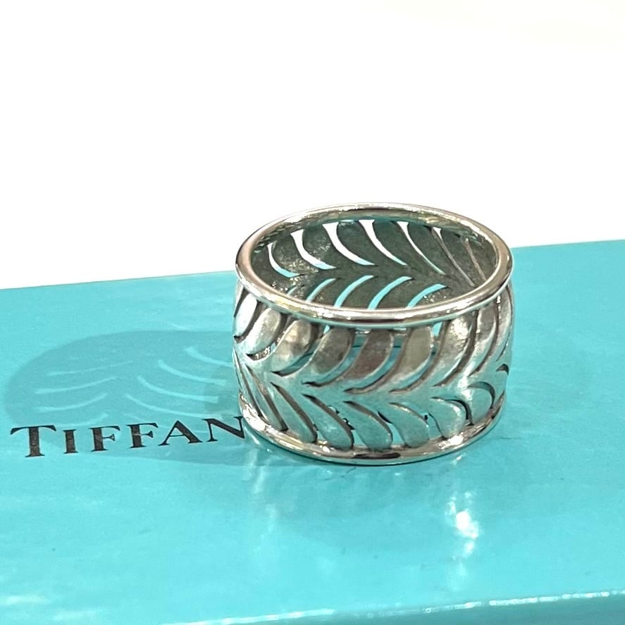 TIFFANY & Co.】【約15号】2855 Villa Paloma Palm リーフリング