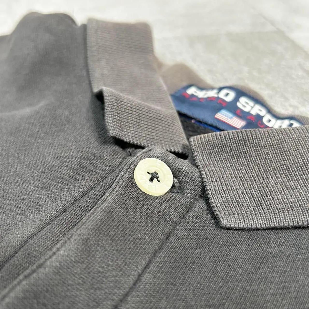 【極希少】ポロスポーツ スウェットポロシャツ 90s 名作 希少カラー ロゴ刺繍