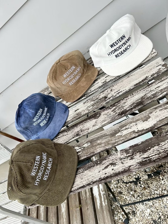 WHR Western Hydrodynamic Research コーデュロイドローコード刺繍キャップ ¥11,000+tax(¥12,100)