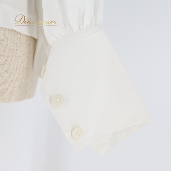 フラメンコ 衣装 トップス ブラウス 白 無地 長袖 フリル レース 透け