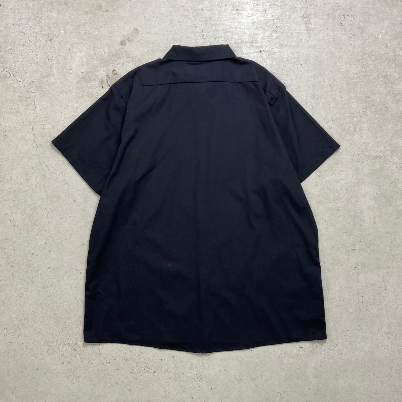 00年代 Dickies ディッキーズ 半袖 ワークシャツ 企業ロゴ刺繍 メンズ