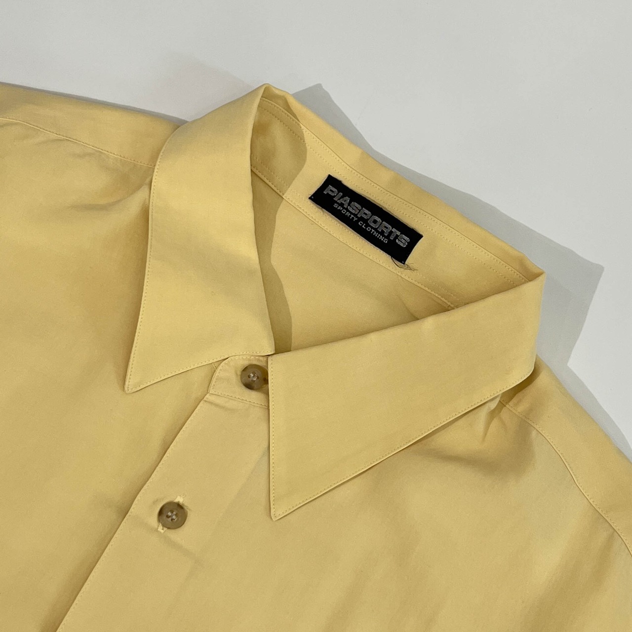 PIA SPORTS ピアスポーツ 刺繍デザイン 長袖シャツ 5/イエロー メンズ ビンテージ