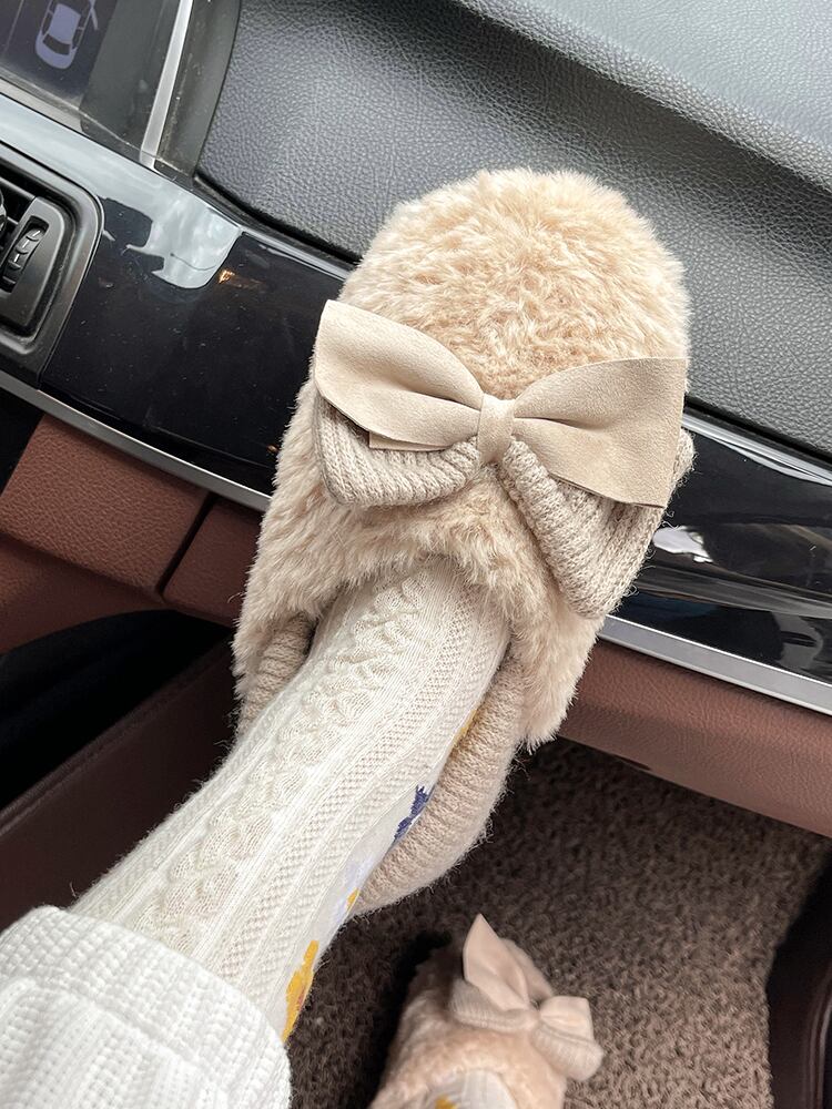 ベルベットレディースオータムウィンタースタイルリボンブーツ 靴 シューズ コットン 秋物 冬物 部族の婦人靴69151143379