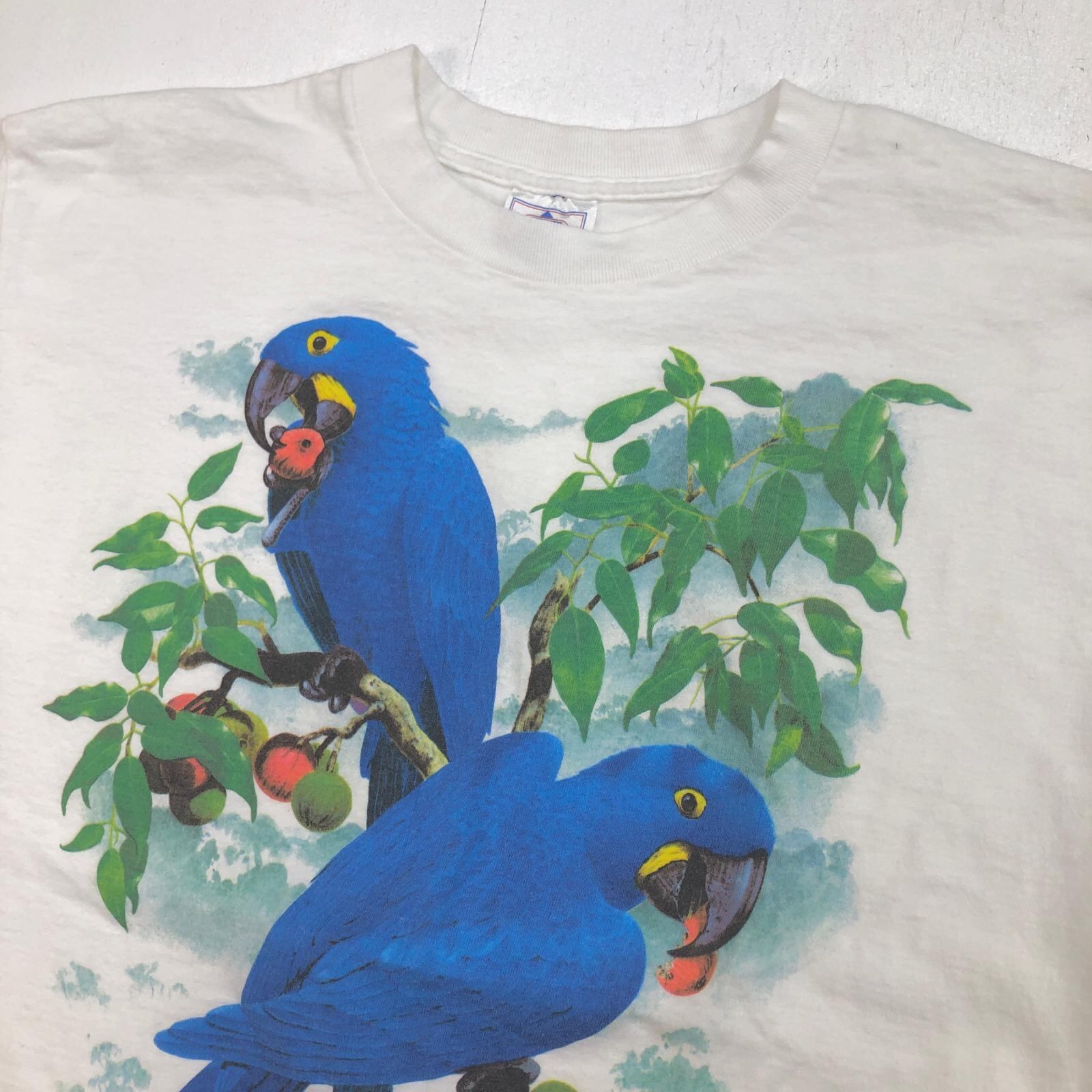 未使用！ Parrot パロット TSF SPORTS WEAR 90年代 USA製 オウム PAROTT パロット柄 アニマル