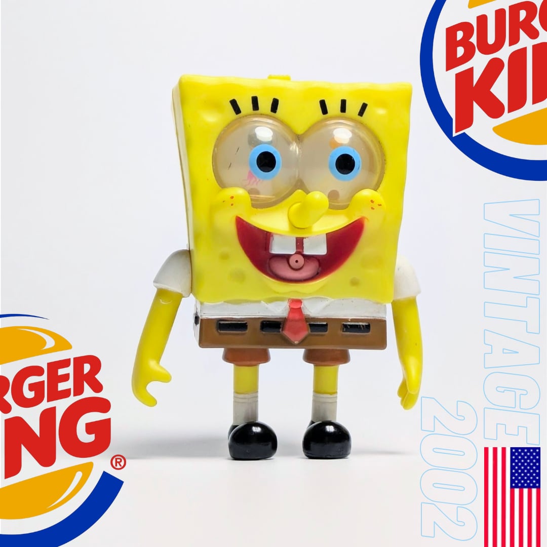 ☆ VINTAGE2002 ☆【 SpongeBob SquarePants ( スポンジボブ ) 】 BURGER KING ミールトイ 『 BackPack 』〚アメリカン雑貨 アメトイ〛