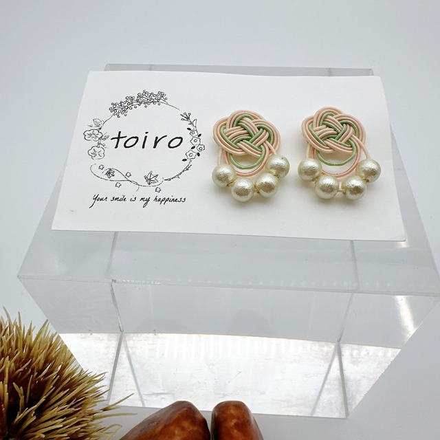 水引イヤリング　cloud(クラウド）　可憐　かわいい　上品　