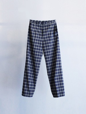 Garage.U.W RE WIDE TATTERSALL TROUSERS