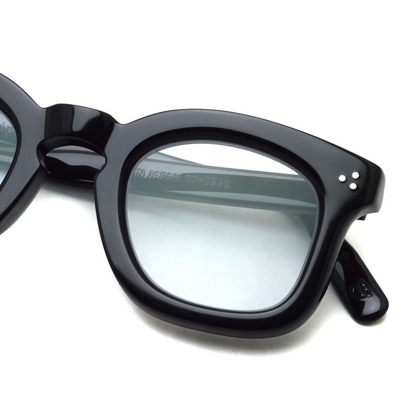 guepard / gp-17 / noir - Light Blue Flat lenses ブラック - ライトブルーフラットレンズ　 フレンチヴィンテージ ウェリントンフレーム