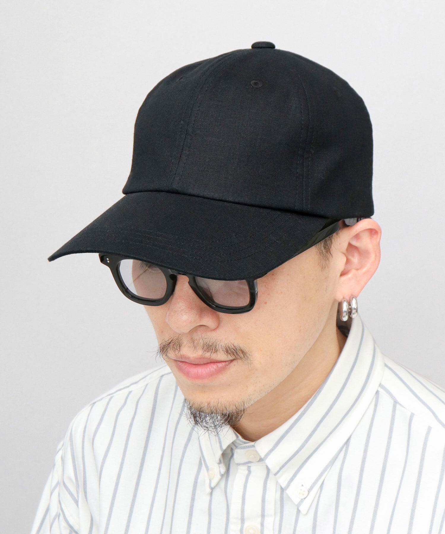RRL キャップ インディゴ ウォバッシュ ストライプ ワンサイズ ツバ芯