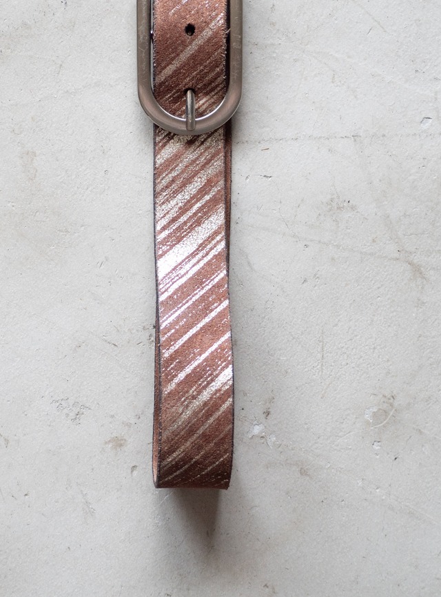 "Gabardine K.T" used Leather mesh belt