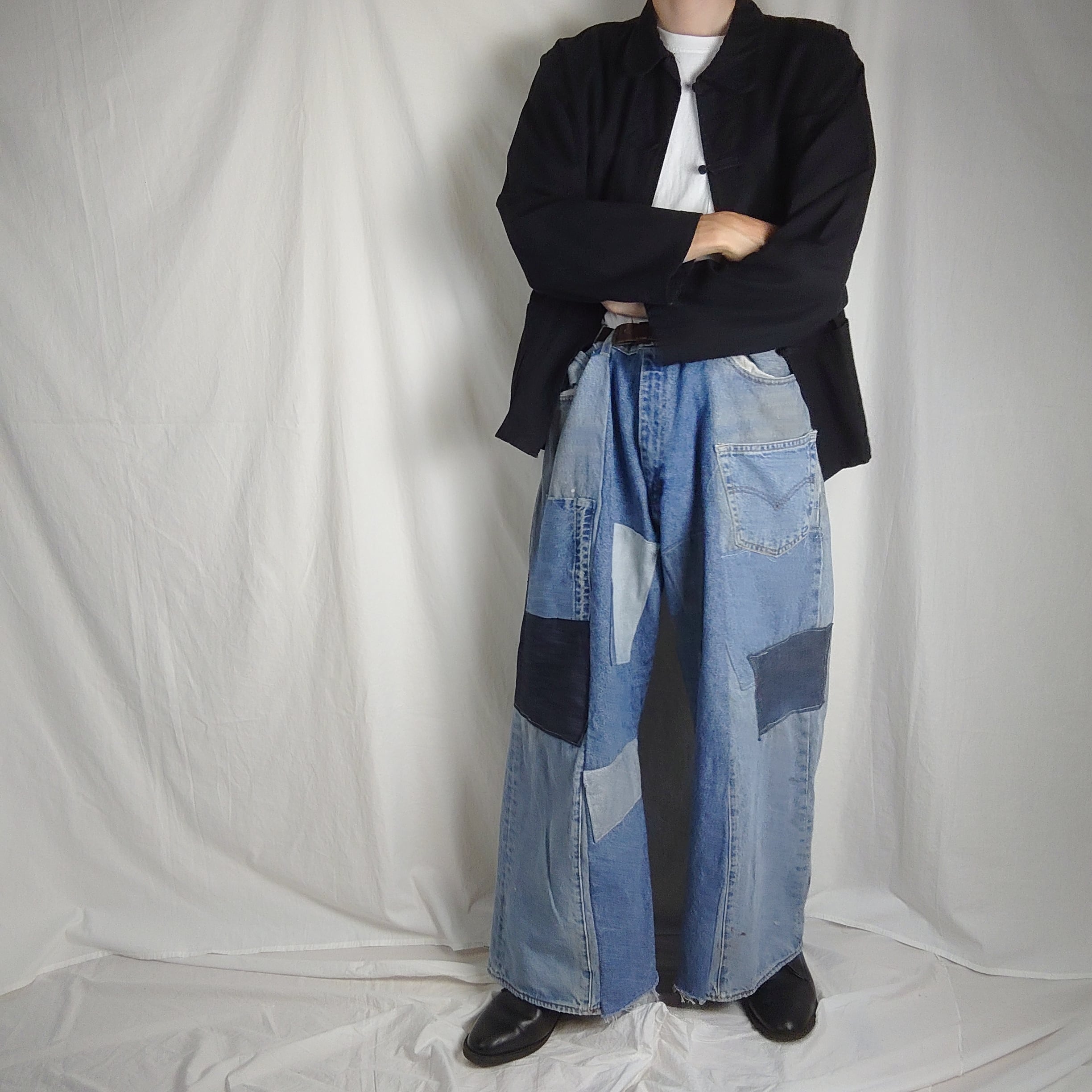 30%OFF】 80´s reverse 90´s vintage ドッキング 変形 袴 デニム