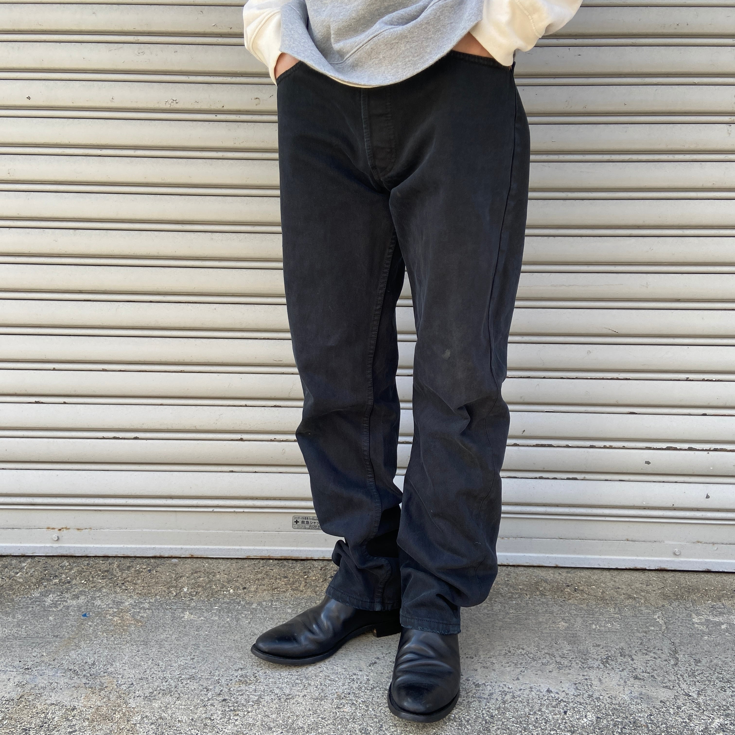 90s イギリス Levi's ユーロリーバイス 517 ブラックデニム W34 90s イギリス Levi's ユーロリーバイス 517 ブラックデニム W34