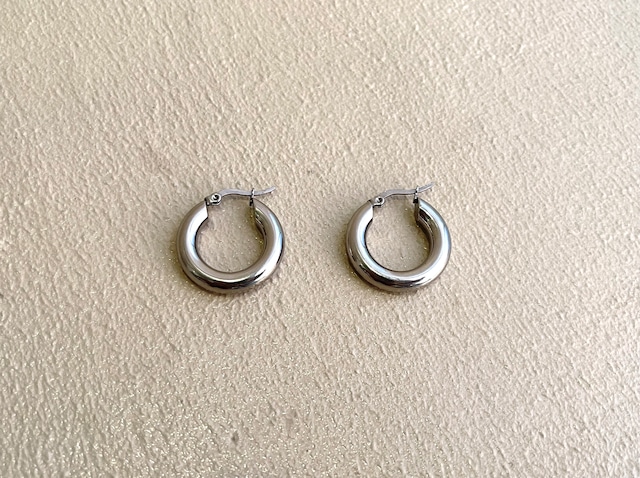【Stainless Steel】Silver Chunky Hoops (25mm)