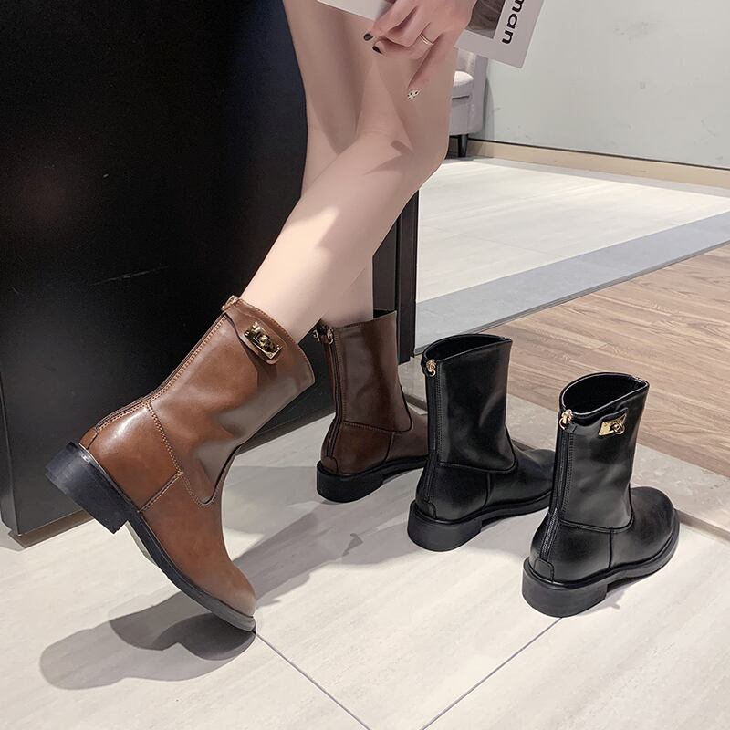 ブーツオータムウィンタースタイル薄手レッド 靴 シューズ 秋物 冬物 部族の婦人靴97299271163