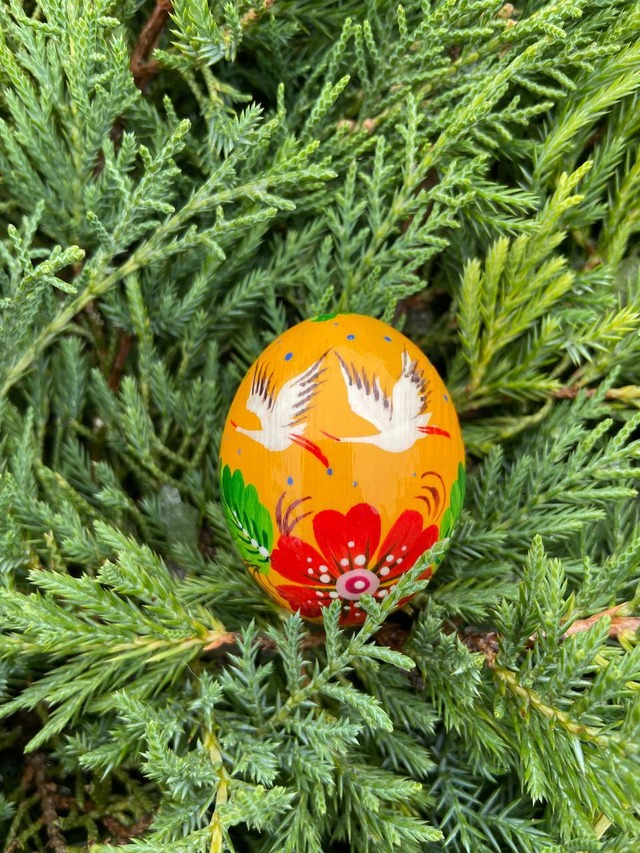 ペトリキウカ塗りのイースター・エッグ 4cm　ホメンコ作