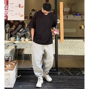 Oversized basic short sleeve tee 1444