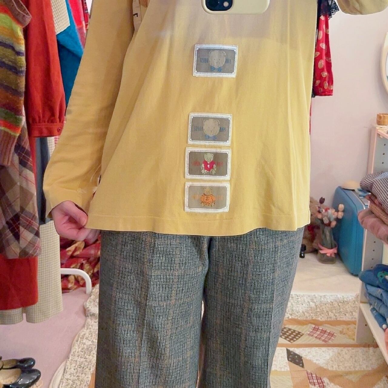 PINK HOUSE / bear wappen cutsew