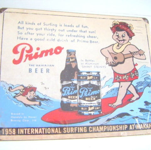 ハワイプリモビールビンテージサイン