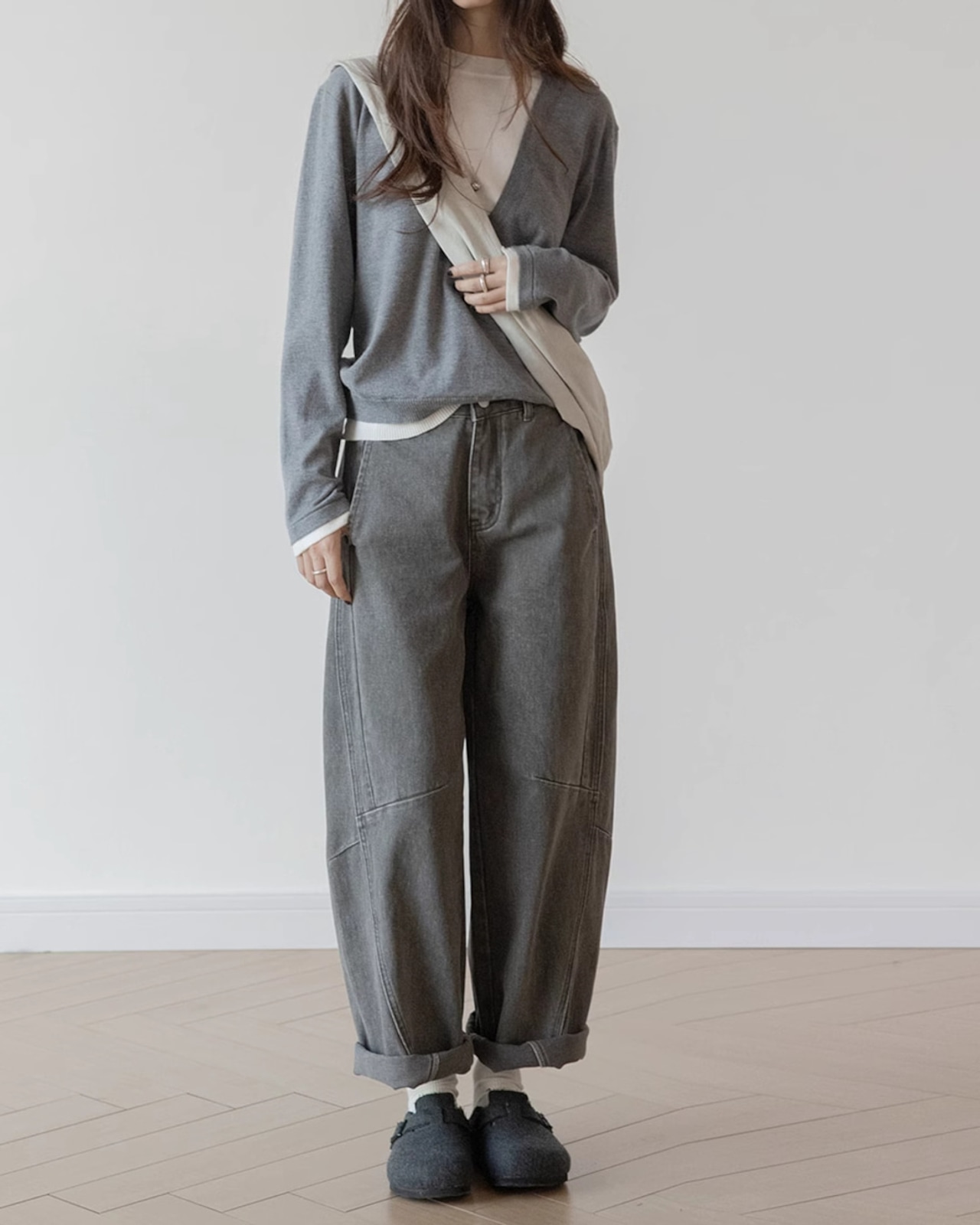 Cotton curve Pants T20333