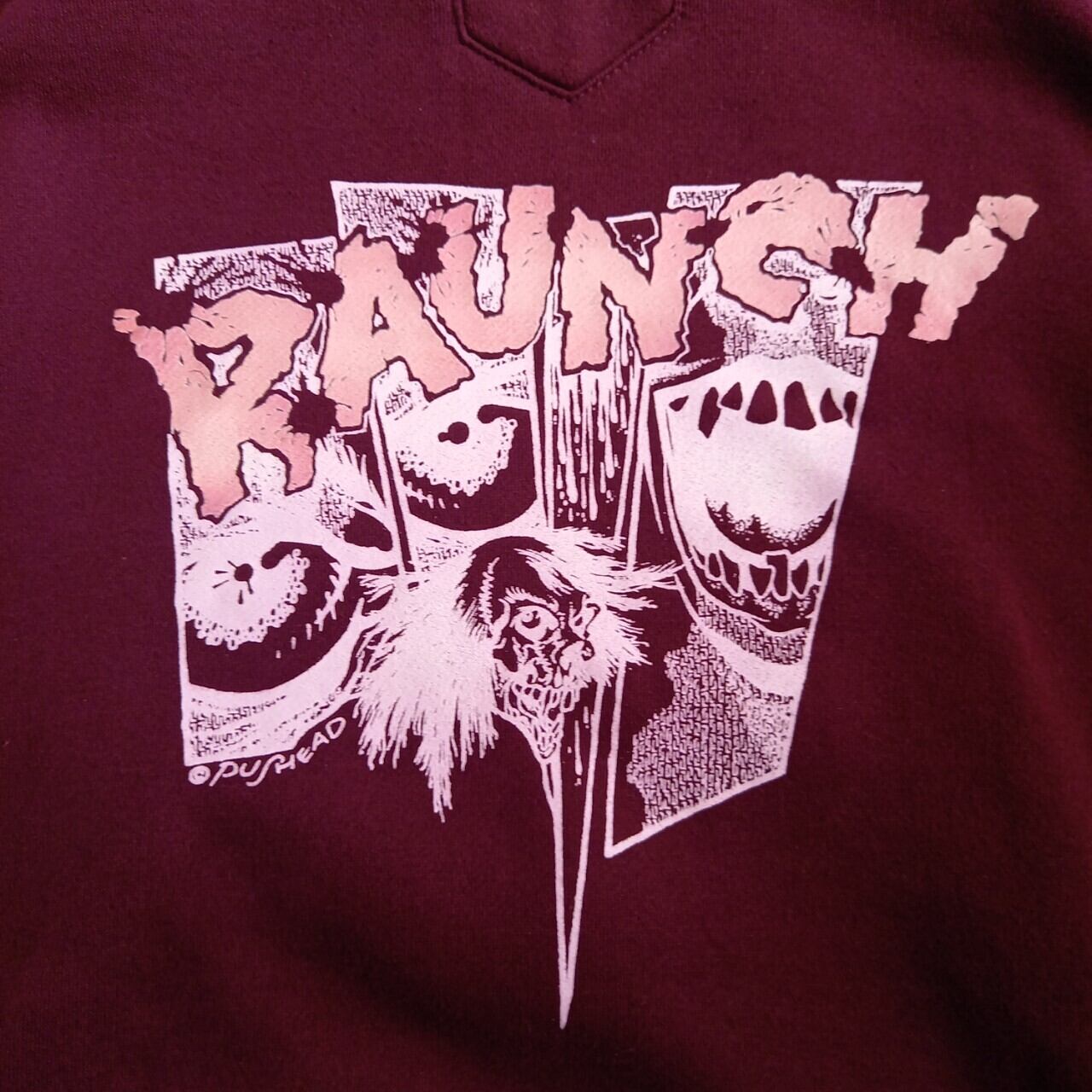 RAUNCH RECORDS & SKATE パーカー Lサイズ PUSHEAD パスヘッド 