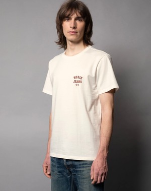 Nudie jeans 2022 ヌーディージーンズ SUMMER COLLECTION Roy Logo Tee Offwhite 半袖teeシャツ ホワイト