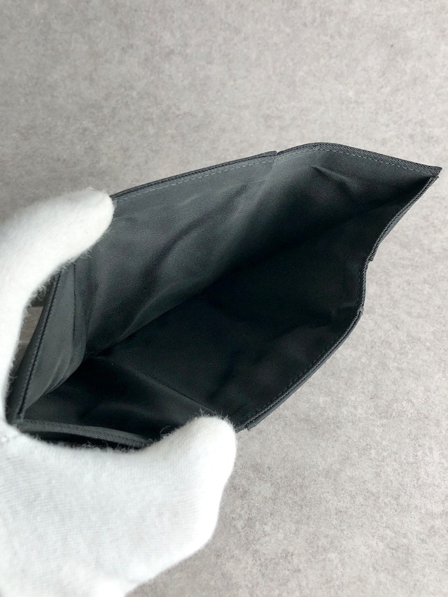 PRADA プラダ 財布 ブラック トライアングルロゴ ナイロン 3つ折り vintage ヴィンテージ オールド d6ehtk