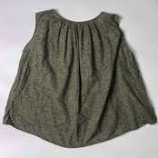 45R/45rpm フォーティーファイブアールピーエム タックデザイン ノースリーブ Tシャツ カットソー 3/グリーン レディース