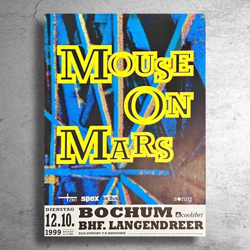 電子音楽デュオ『マウス・オン・マーズ』1999年ドイツでのライブ告知ポスター