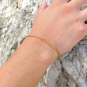 Figaro Chain Bracelet【3mm/GOLD】