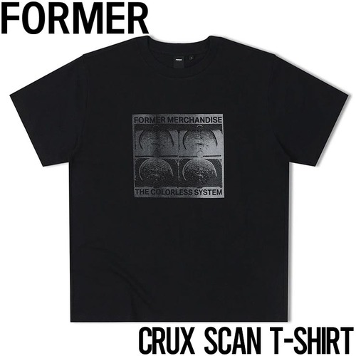 半袖TEE Tシャツ FORMER フォーマー CRUX SCAN T-SHIRT BLACK TE-24221 日本代理店正規品L