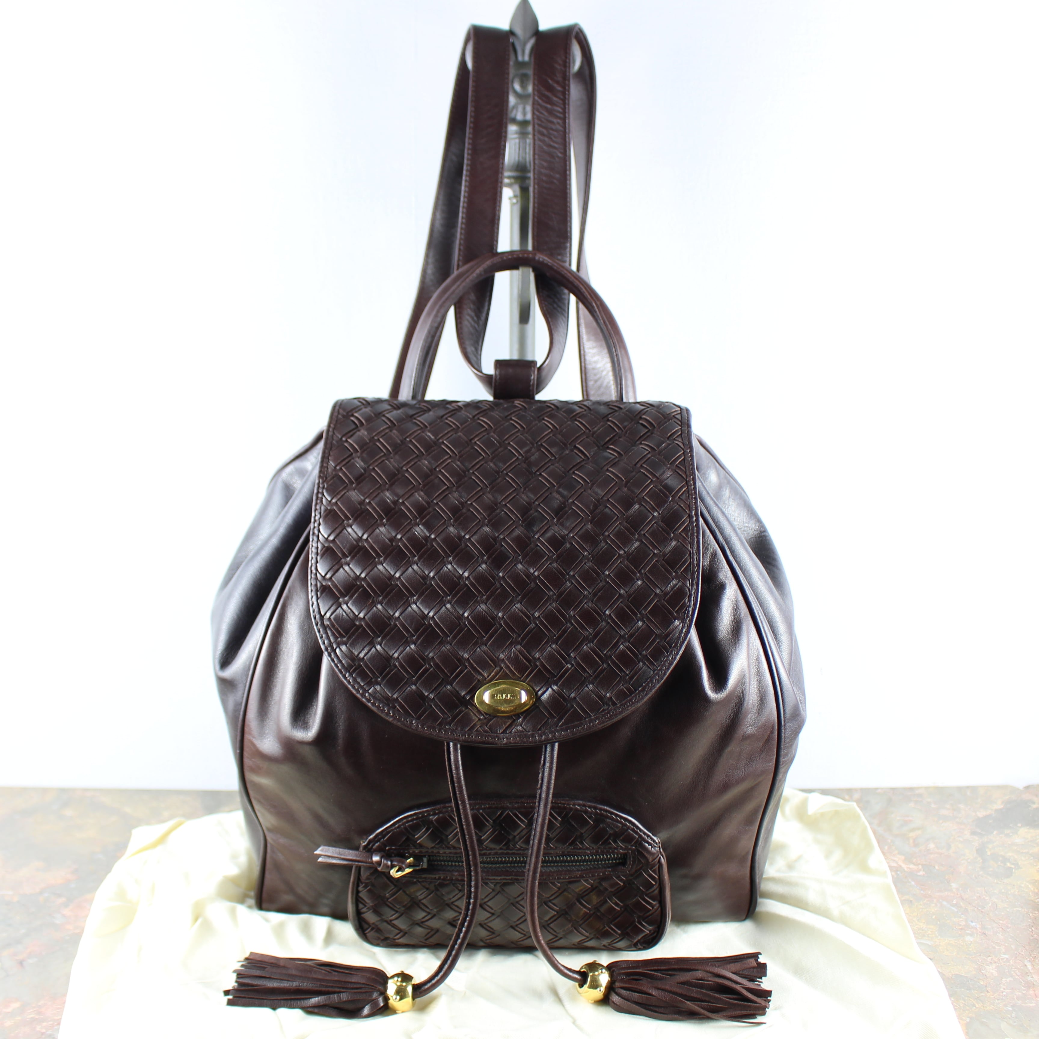 BALLY MESH LEATHER RUCK SUCK MADE IN ITALY/バリーメッシュレザー