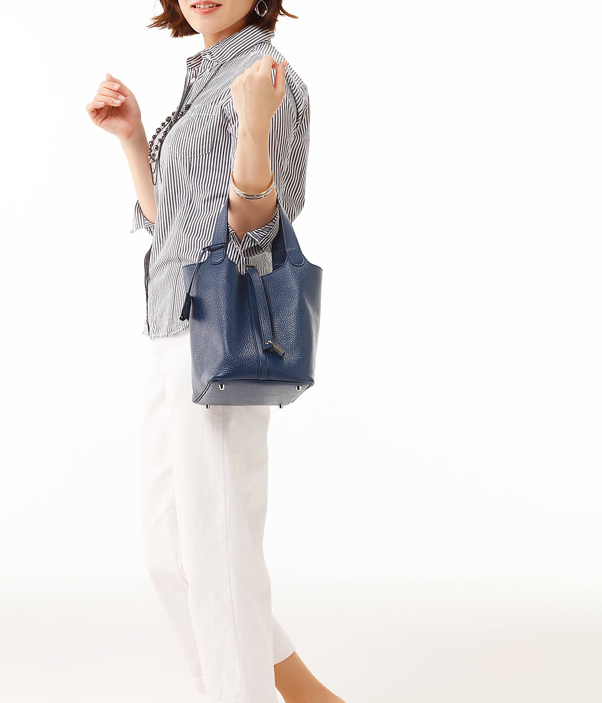 キューブバッグ　ネイビー　MMサイズ 410d400929f315d8b95e309a207e5e