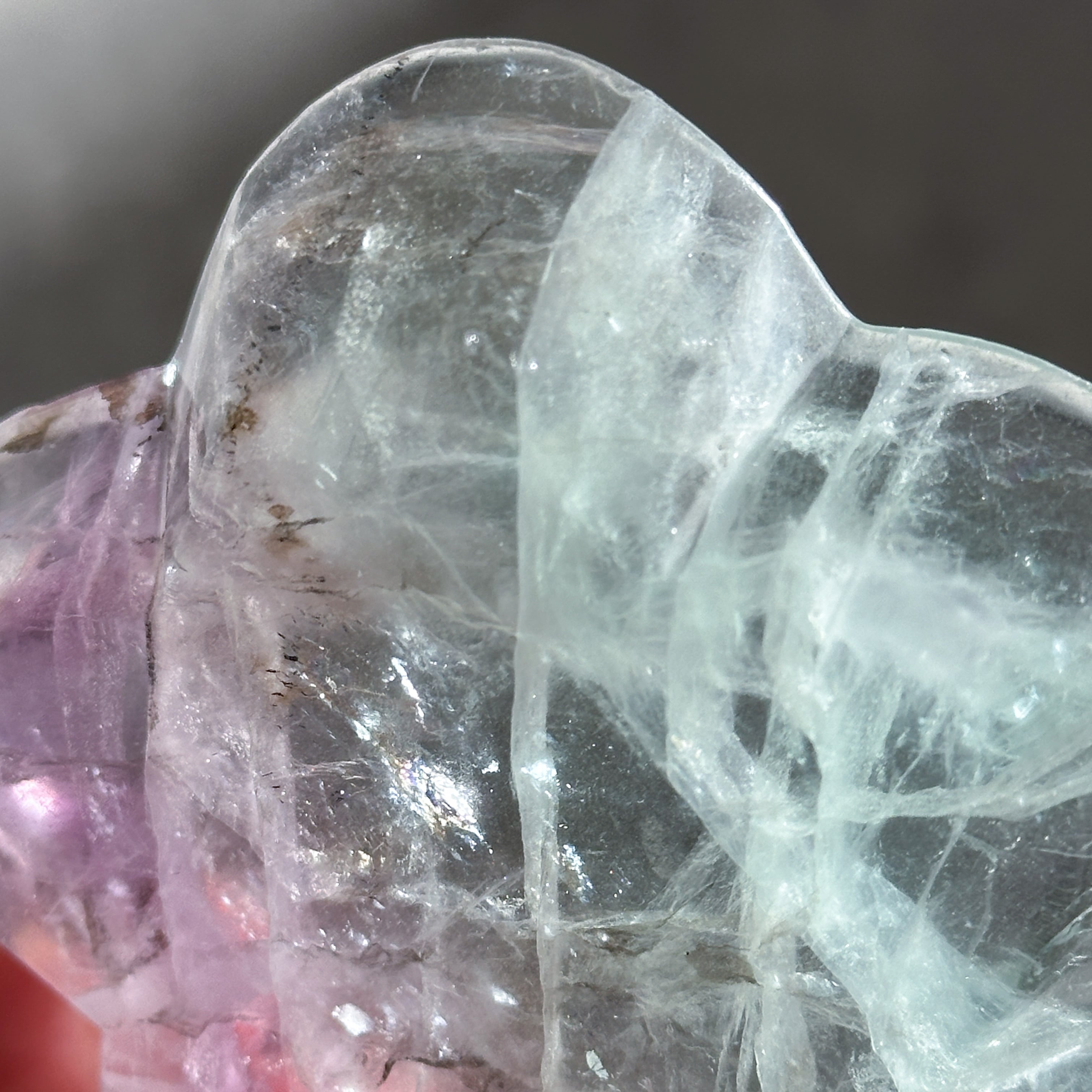 レインボーフローライト花型のうつわ01◇ RainbowFluorite ◇天然石