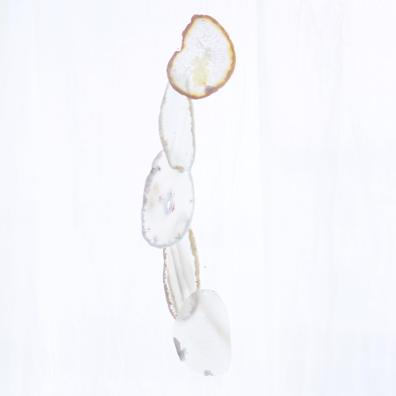 Snow White 03 - アゲートヒーリングチャイム / Agate Sun Catcher Wind Chime 323