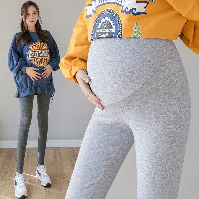 【新作】【送料無料】 085＃2020春コットンマタニティスキニーレギンス伸縮性ウエストベリーレギンス服妊婦妊娠ストレッチパンツ エラスティック スプリング 春物 AL expec329455427655