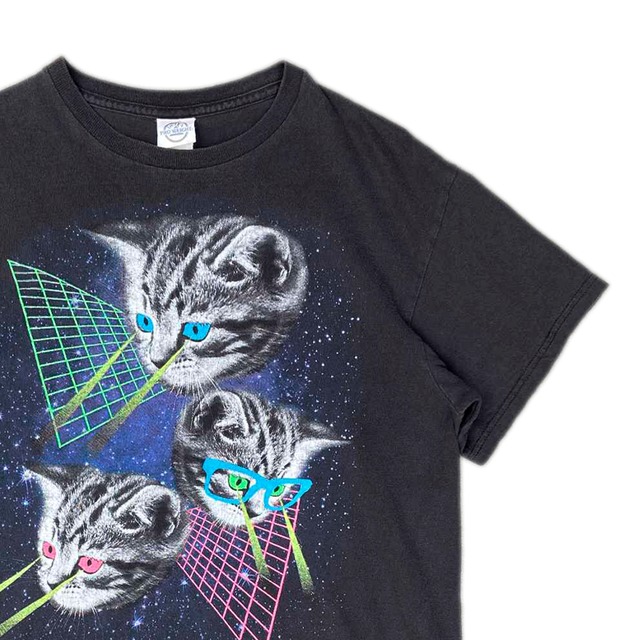 【USA古着】Three Cats in Space TEE (size M)