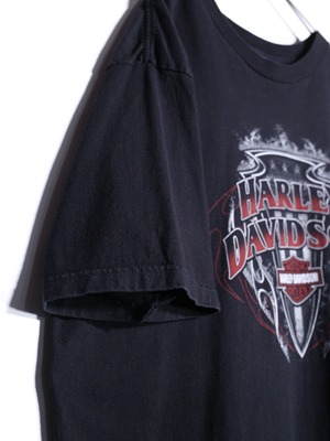 "Harley-Davidson" XXL over silhouette  front and back print tee