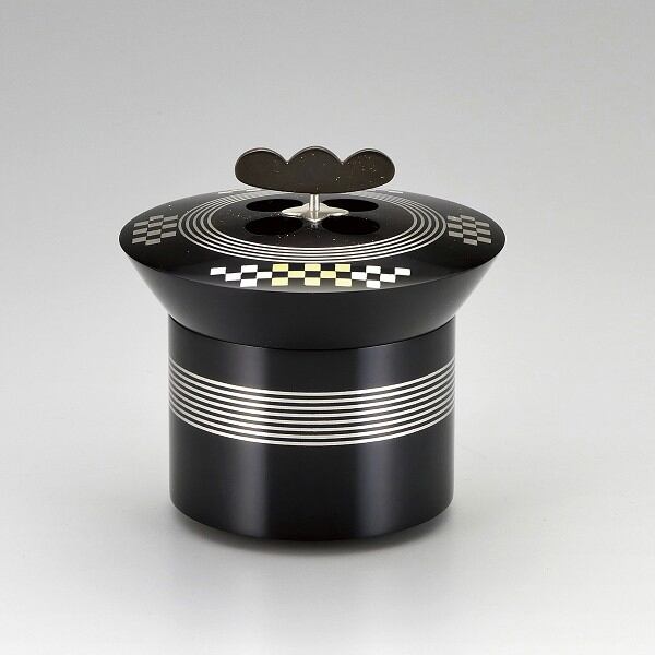 象嵌香炉 市松 中川衛作