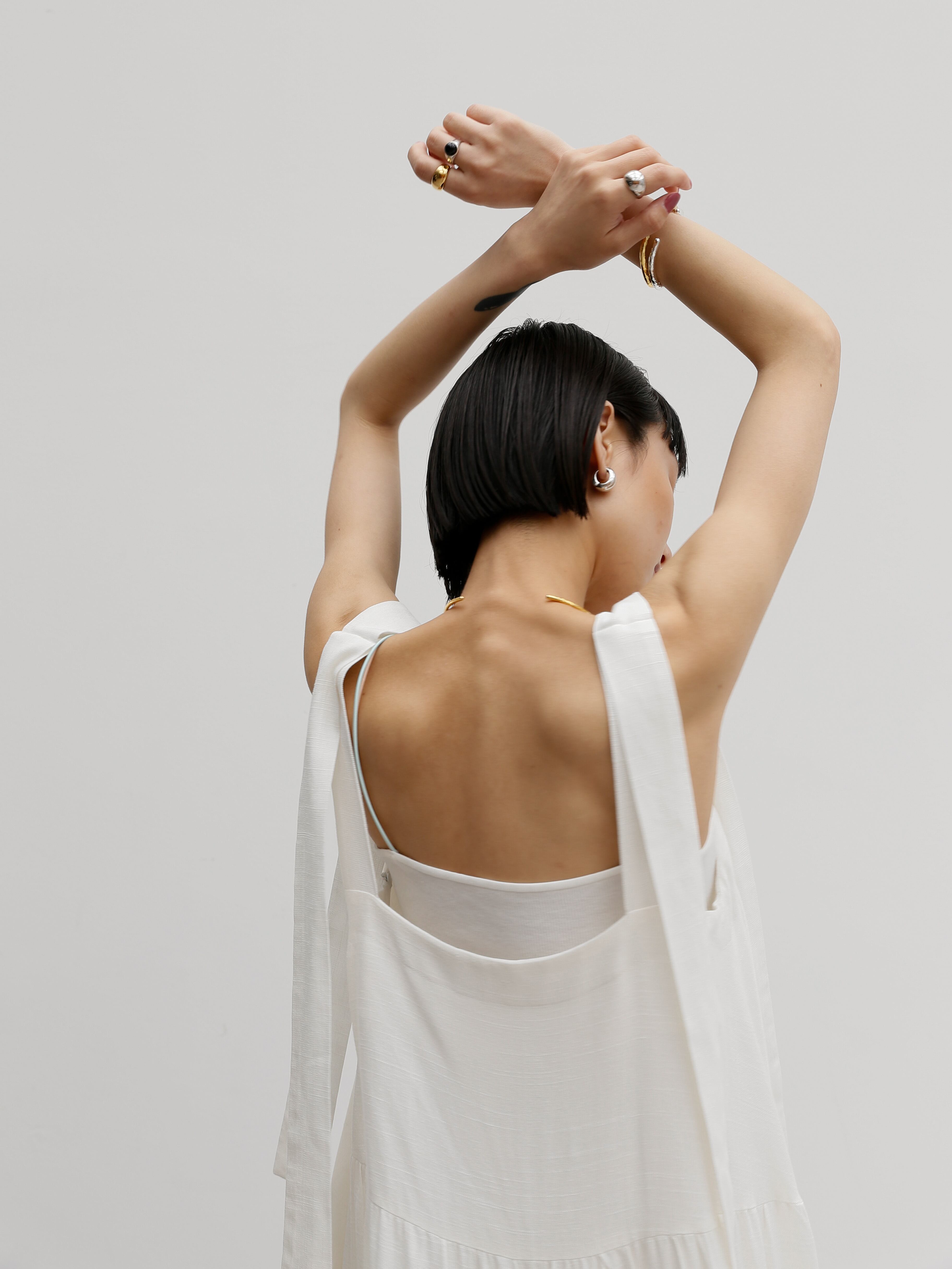 back tiered onepiece（white） | Katrin TOKYO