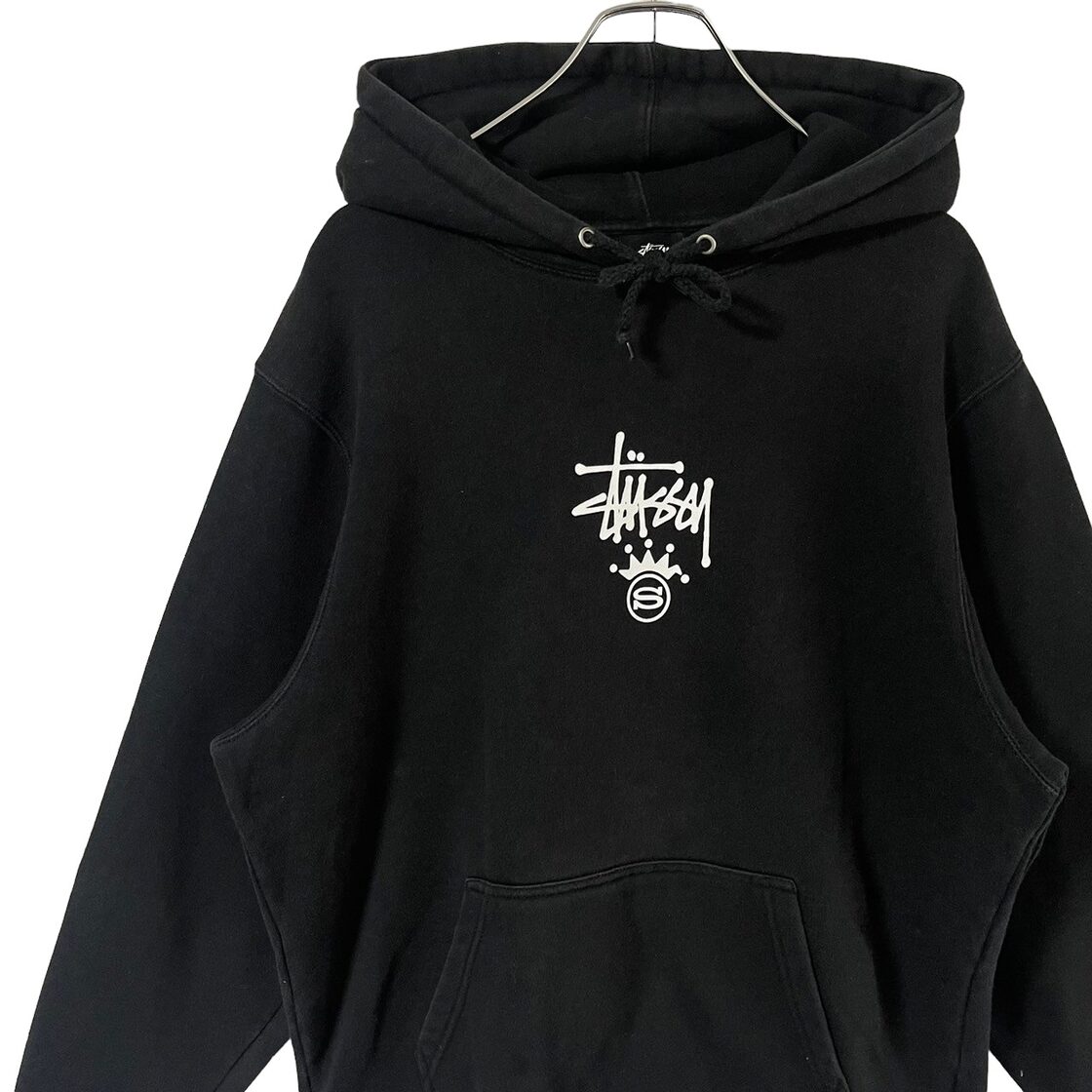 stussy ステューシー パーカー プリントロゴ センターロゴ クラウン 