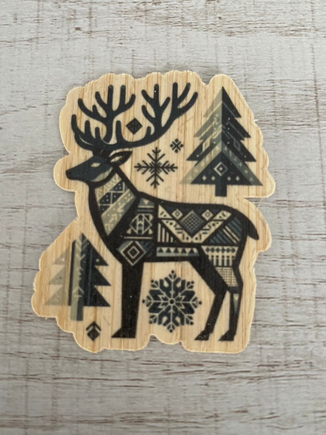 バンブーステッカー　北欧トナカイ