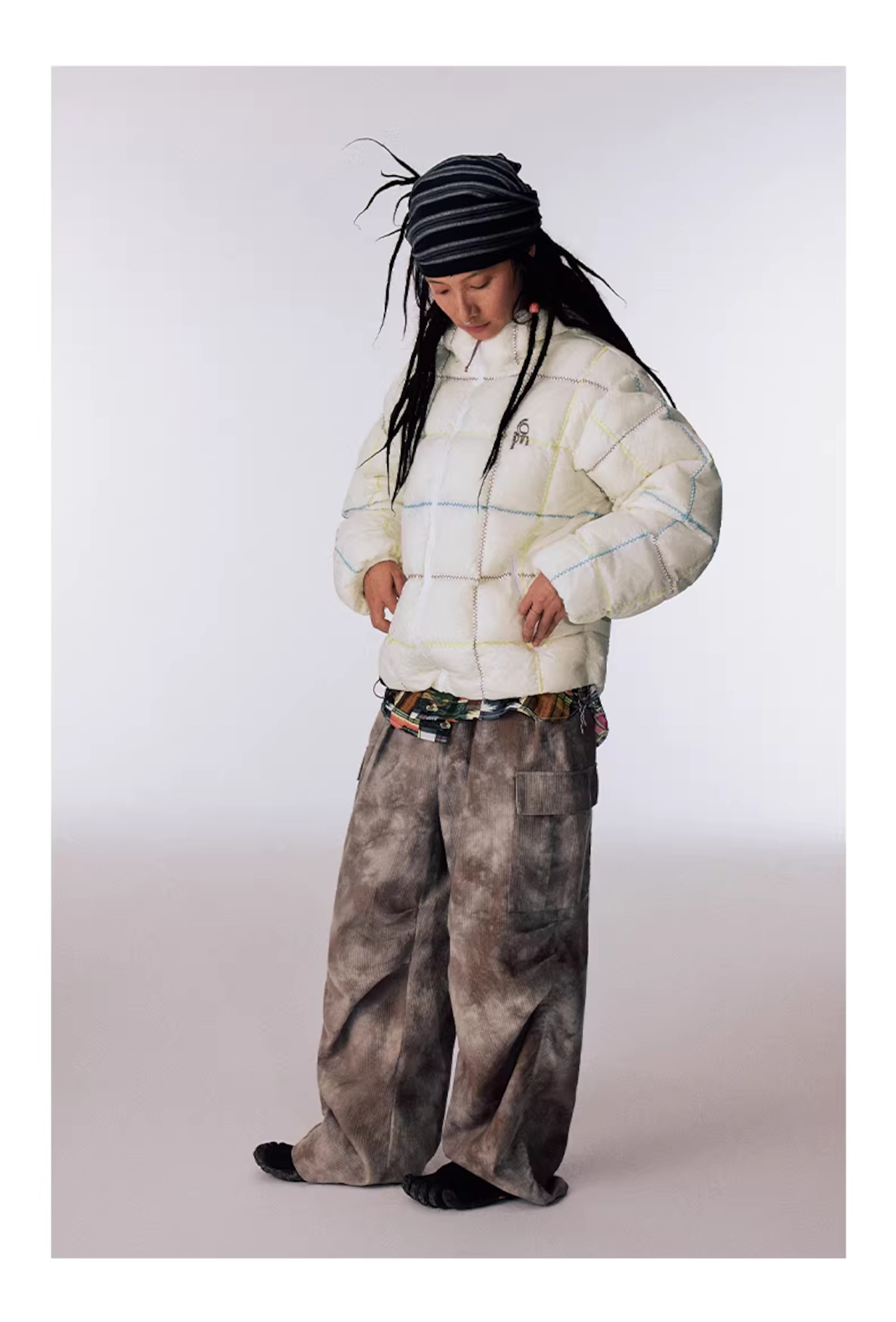 CONP Semi-sheer Chain Down Jacket