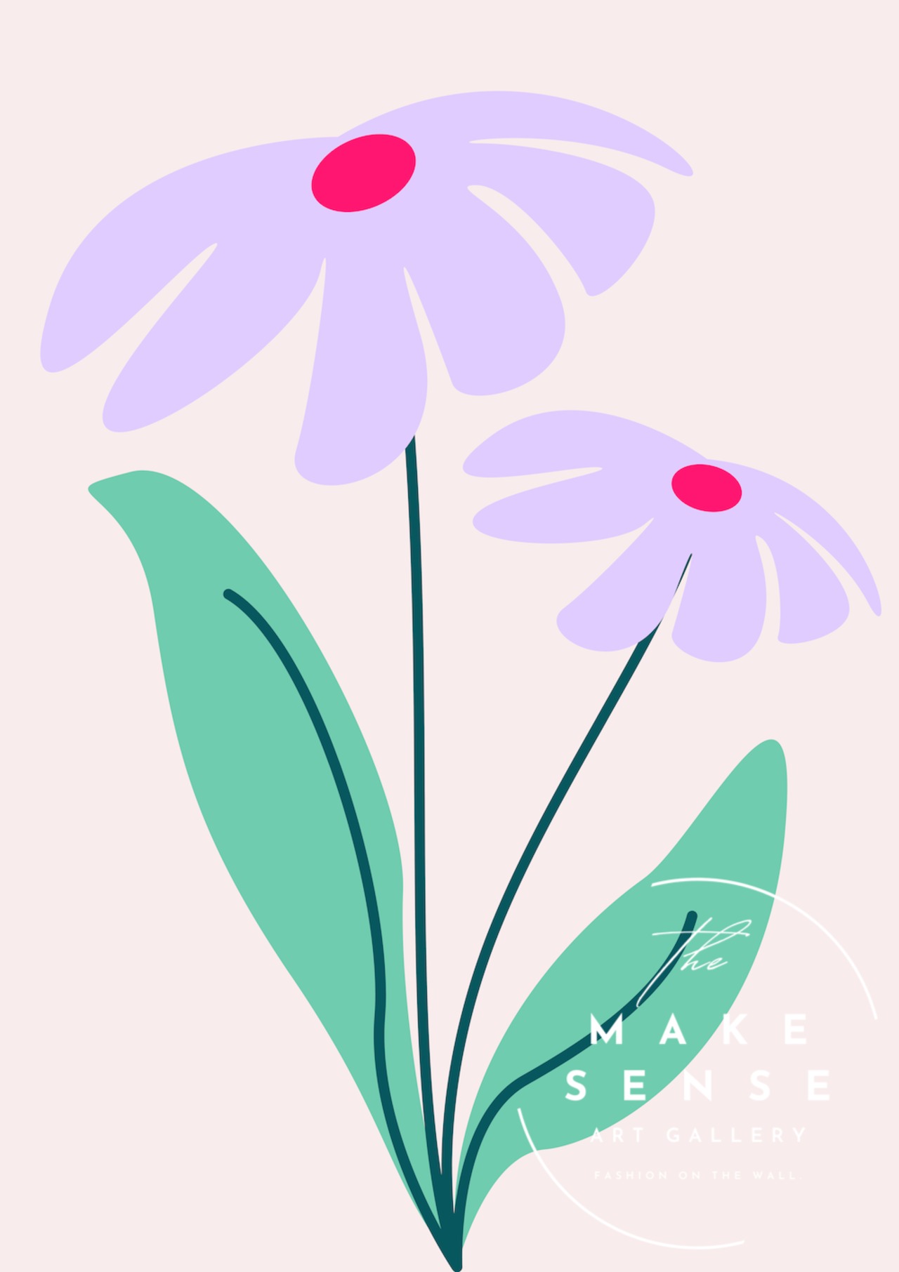 洗練｜心がほどける抽象アートポスター｜柔らかな色彩とラインが空間に癒しを生む上質インテリアアート｜A3ポスター