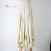 社交ダンス 衣装 スタンダード スカート レッスンウェア オールシーズン チャコット Chacott 無地 ホワイト系 無地 シンプル アイボリー ポリエステル ポリウレタン ミニセル レディース フレア デザイン 美脚 おしゃれ 春夏 秋冬 上品 動きやすい 講習会 発表会 体型カバー スポーティー 柔らかい 丈152cm おすすめダンスウェア ふんわり ルームウェア 上下セット 配色 ノースリーブ スカート丈 フィット感