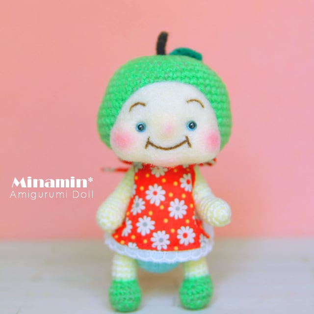 あみぐるみ【フルリちゃん（青りんごver）#66】 | Minamin* shop