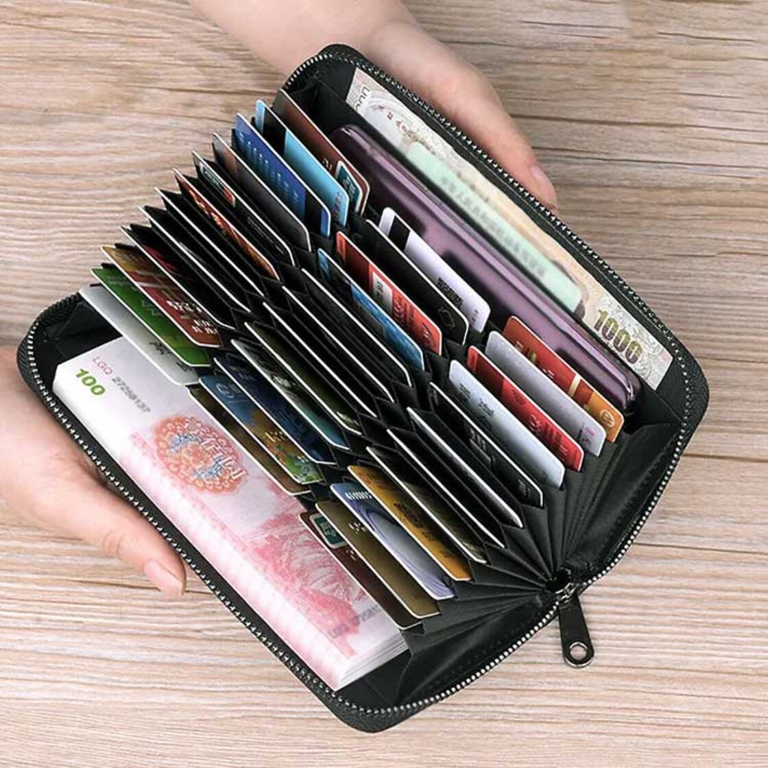 11*3*20cm 長財布 カードケース 36枚入り 多機能財布 通帳ケース 大 