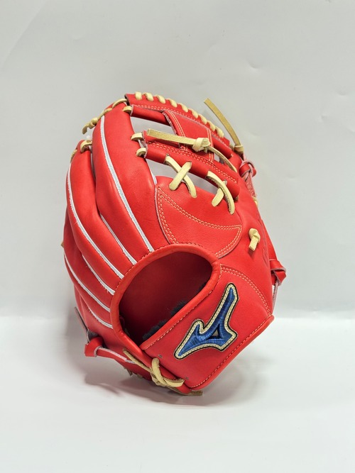 MIZUNO Global Elite Proｰミズノグローバルエリートプロ　硬式グローブ　高校野球対応　右投げ用　D6型　ラディッシュ×ブロンド 画像