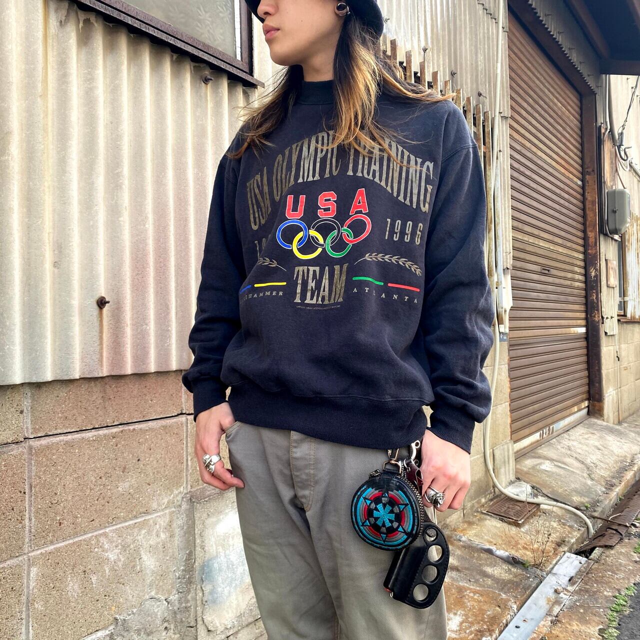 90年代 ビンテージ オリンピック 1996 ロゴプリント スウェット メンズ 